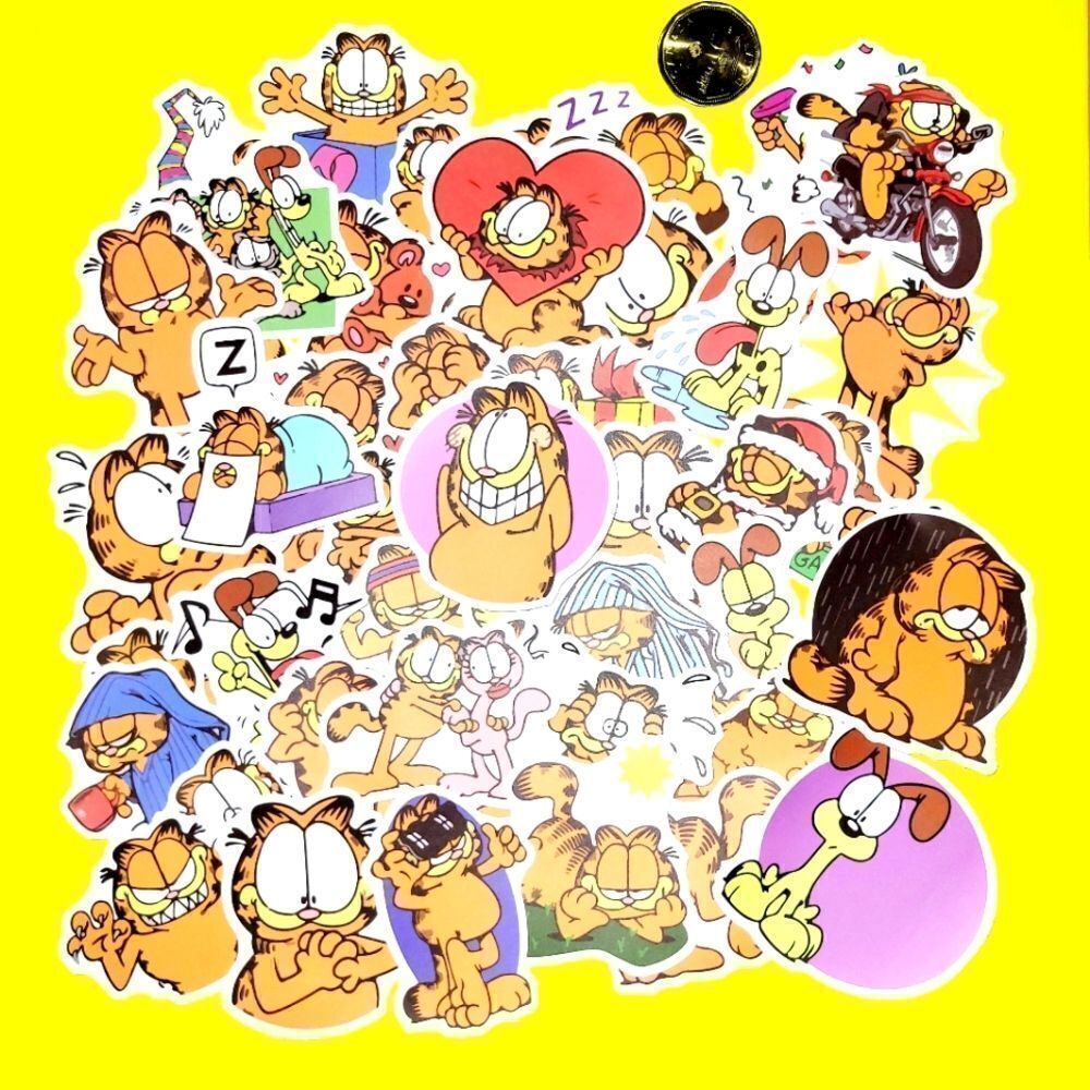 50pc brand new waterproof Garfield stickers.